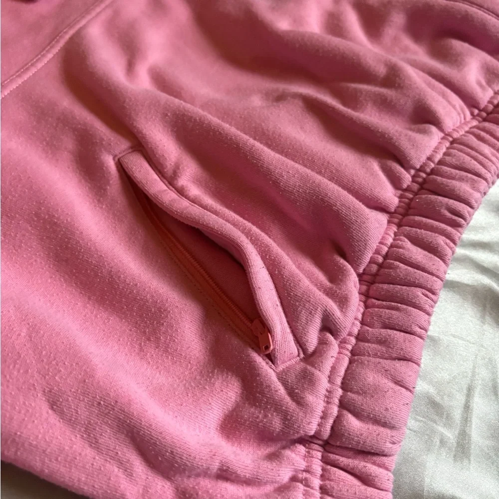 ALO Yoga Pink Half-Zip Cropped Hoodie - Picture 5 of 6